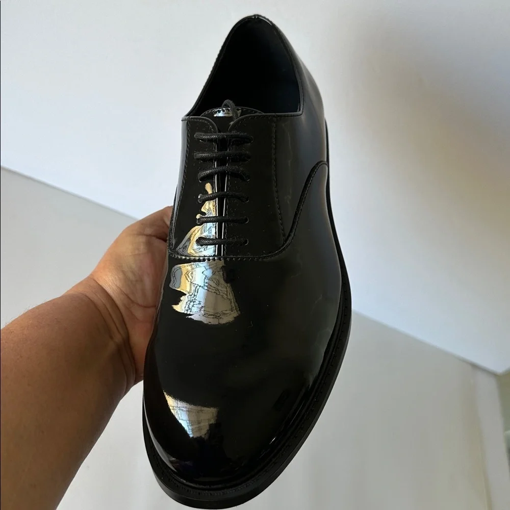 Zara Men's Glossy Black Dress Shoes